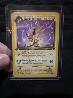 Eevee & Dark Jolteon Team Rocket Pokemon TCG 2 Cards English Wizards 2000 1st ED - Image 4