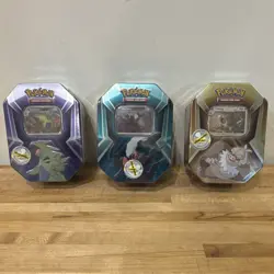 Pokemon Tin Box Set (3) Tyranitar Darkrai Slaking Promo - Image 1