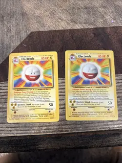 X2 Pokemon TCG Base Set Electrode 21/102 Unlimited Regular Rare, LP Condition - Image 1