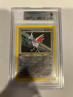 2000 POKEMON NEO GENESIS 1ST ED #13/111 SKARMORY BGS 9 HOLO RARE w/ SWIRL - Image 1