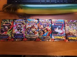 Pokemon TCG Booster Pack Lot (6) New & Factory Sealed - Image 1