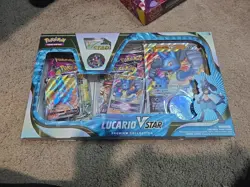 Pokemon TCG Lucario VStar Premium Collection Box - Factory Sealed (6 Packs Mint - Image 1