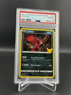 Yveltal Holo 019/025 2021 Pokemon Celebrations GEM PSA 10 - Image 1