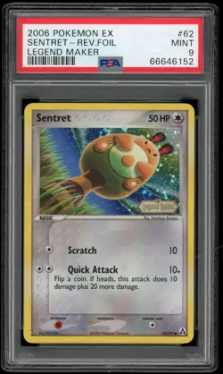2006 Pokemon PSA 9 Sentret Reverse holo Ex Legend Maker #62 - Image 1