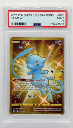 2021 POKEMON CELEBRATIONS #025 FULL ART/MEW PSA 9 - Image 1