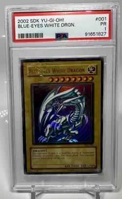 Blue Eyes White Dragon SDK #001 PSA 1 - Authentic Low Pop - Image 1