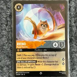 Disney Lorcana Reign of Jafar Rhino Power Hamster 30/204 Super Rare NM/Mint - Image 1