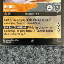 Disney Lorcana Reign of Jafar Rhino Power Hamster 30/204 Super Rare NM/Mint - Image 4