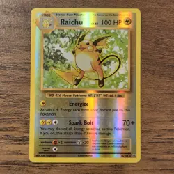 Raichu 36/108 NM-LP Reverse Holo Rare 2016 Pokemon XY Evolutions Base Set Card - Image 1