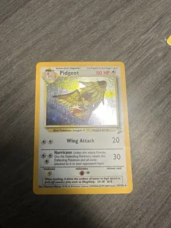 Pokemon Pidgeot TCG Base Set 2 Holo Unlimited Rare Card 14/130 With Swirl - Image 1