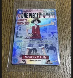 Monkey. D. Luffy card. Gonzaga One Piece College Basketball with Promo Poster. - Image 1