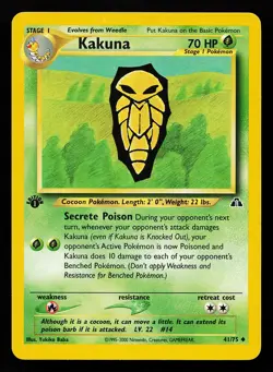 Kakuna 41/75 1st Edition Neo Discovery Pokemon Card - Image 1