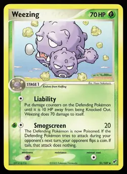 Weezing 51/107 Uncommon Deoxys Pokemon Card - Image 1