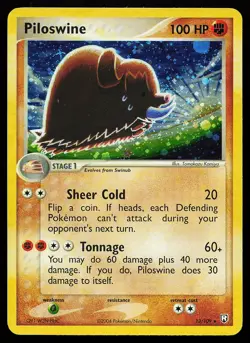 Piloswine 13/109 Holo Rare Team Rocket Returns Pokemon Card - Image 1