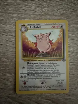Pokemon Cards Clefable Jungle Non Holo Rare With Bonus Gift - Image 1
