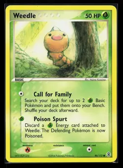Weedle 86/112 Common EX FireRed & LeafGreen Pokemon Card - Image 1
