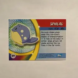 Pokemon Advanced Challenge Spheal Topps Collectible Card - Image 2