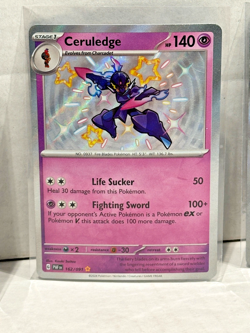 Ceruledge 162/091 - Shiny Holo Rare - Paldean Fates Pokemon Card NM - Image 1