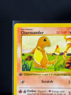 Charmander 1st Edition Shadowless 46/102 Base Set Pokemon Card NEAR MINT - Image 4