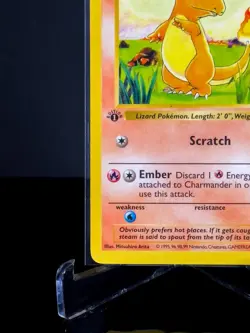 Charmander 1st Edition Shadowless 46/102 Base Set Pokemon Card NEAR MINT - Image 5