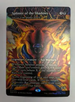 Splinter of the Shadows / Ashcoat of the Shadow Swarm - FOIL NM (MTG TMNT PZA) - Image 1