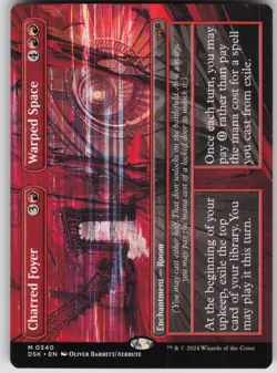 MTG Charred Foyer // Warped Space (Borderless) M Duskmourn: House of Horror 340 - Image 1