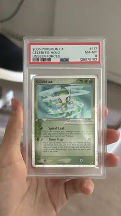 Celebi ex 117/115 - Unseen Forces Holo Pokemon TCG PSA 8 NM-MT 2005 CLEAN - Image 2