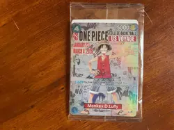 ONE PIECE ENGLISH COLLEGE BASKETBALL US VOYAGE P-055 MONKEY D LUFFY SEALED - Image 2