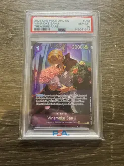 One Piece Vinsmoke Sanji Foil Treasure Rare OP10-063 OP12 PSA 10 - Image 1