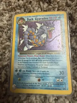 Dark Gyarados 8/82 Holo WOTC Team Rocket Prerelease Promo Pokemon Card - HP - Image 1