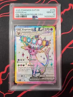 Pokemon TCG Espeon ex SVP175 Sv: Scarlet & Violet Promo Cards Holo PSA 10 - Image 1
