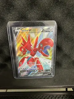 Scizor V - 183/189 - Pokemon Darkness Ablaze Sword & Shield Full Art Card NM - Image 1