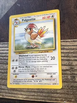 Pidgeotto 022/102 Base Set Regular Rare Unlimited Wotc Pokemon Card 1999 - Image 2