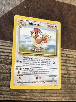 Pidgeotto 022/102 Base Set Regular Rare Unlimited Wotc Pokemon Card 1999 - Image 3