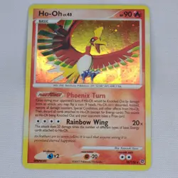 Pokemon Ho-Oh 10/132 Holo Rare Secret Wonders Card Bleed Error LP - Image 2