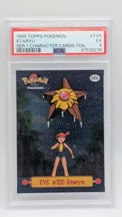 1999 Pokemon Topps Series 1 Character Card #120 Staryu FOIL #TV5 PSA 5! - Image 1
