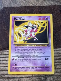 Mr. Mime 22/64 Jungle Regular Rare Wotc Pokemon Card See Pics - Image 1