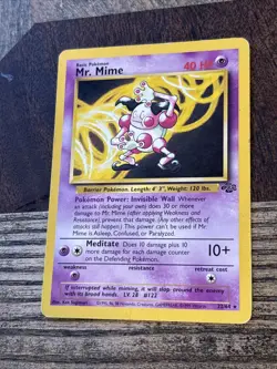 Mr. Mime 22/64 Jungle Regular Rare Wotc Pokemon Card See Pics - Image 2