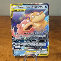Slowpoke & Psyduck GX 35/236 Ultra Rare SM - Unified Minds Pokemon Card MP - Image 1