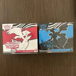 Pokemon Card Game BW Black Bolt & White Flare Elite Trainer Box ETB Set of 2 NEW - Image 1