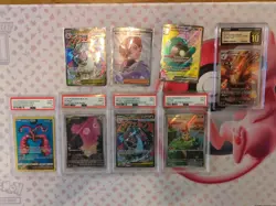 8 Card Pokemon Lot 5 PSA & CGC Slabs - 3 Raw -graded 9 10 Charizard 023 Victini - Image 1