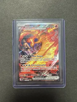 Pokemon TCG Destined Rivals Team Rocket's Moltres EX Full Art Card 229/182 MINT - Image 3