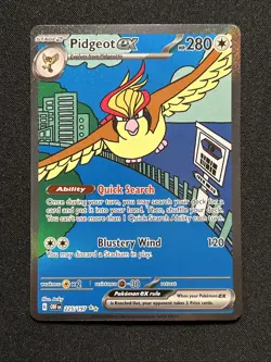 Pidgeot ex 225/197 SV03: Obsidian Flames Special Illustration Rare Pokemon Card - Image 1