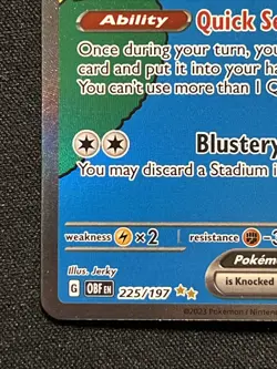 Pidgeot ex 225/197 SV03: Obsidian Flames Special Illustration Rare Pokemon Card - Image 2
