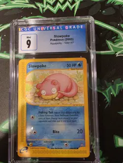 Nintendo CGC 9 Slowpoke Aquapolis 108/147 Common Regular Pokemon Card - Image 1
