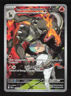Team Rocket's Houndoom 191/182 Pokemon Destined Rivals Holo Full Art Card - Image 1