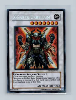 X-Saber Urbellum HA01-EN025 Secret Rare Unlimited N/Mint YUGIOH Card - Image 1