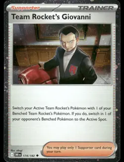 Pokemon Cards Team Rocket's Giovanni 174/182 Destined Rivals Uncommon NM - Image 1