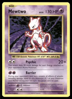 Pokemon Cards Mewtwo 51/108 Evolutions Rare NM *4 - Image 1