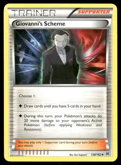 Pokemon Cards Giovanni's Scheme 138/162 BREAKthrough XY Uncommon NM - Image 1
